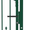 vidaXL Fence Gate with Spikes Steel 40.9x38.2" Green