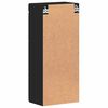 vidaXL Bathroom Wall Cabinet TULUM Black 14.57 x 9.65 x 33.86 in