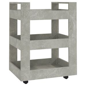 vidaXL Kitchen Trolley Concrete Grey 23.6x17.7x31.5" Engineered Wood