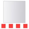 vidaXL Mirror Tiles Set of 24 Transparent Glass 5.9 in x 5.9 in