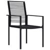 vidaXL Dining Set Black Glass Large Durable Dining Set Rectangular