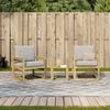 vidaXL Garden Lounge Set Natural wood Pressure treated pine wood Medium