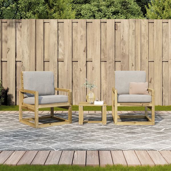 vidaXL Garden Lounge Set Natural wood Pressure treated pine wood Medium