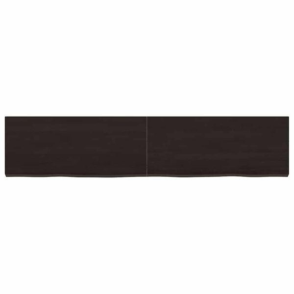 vidaXL Bathroom Countertop Dark Brown 55.1 x 11.8 x (0.8-1.6) " Treated Solid Wood