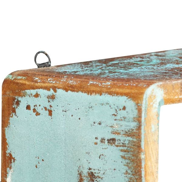 vidaXL Wall Cube Shelf Multicolor Solid reclaimed wood Small and large