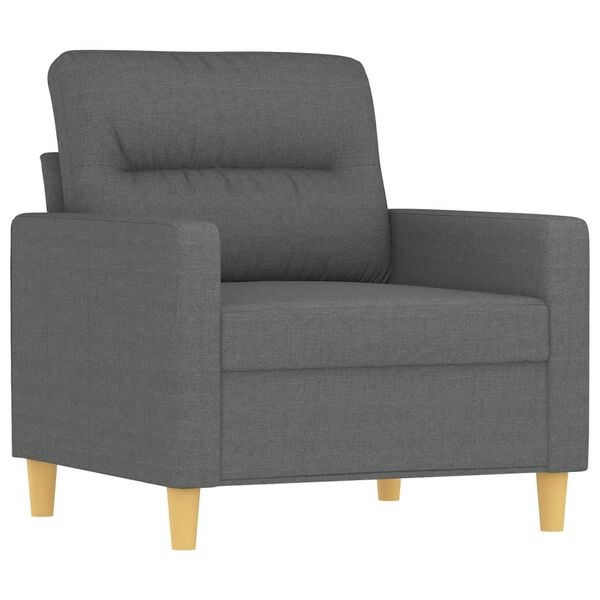 vidaXL Sofa Chair With Footstool Dark grey