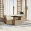 vidaXL Garden Sofa Set Beige