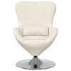 vidaXL Egg Chair Cream 24.80 x 28.74 x 35.43 in Velvet