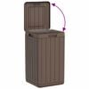 vidaXL Outdoor Garbage Bin Brown 15"x15"x25.6" PP