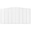 vidaXL Arched Gabion Basket 157.5x11.8x200/220" Galvanised Iron