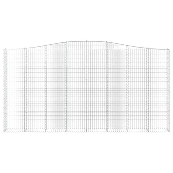 vidaXL Arched Gabion Basket 157.5x11.8x200/220" Galvanised Iron