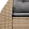 vidaXL Garden Sofa Beige Poly Rattan, Powder-Coated Steel 2-seater