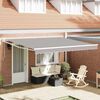 vidaXL Retractable Awning Light Grey 157.48 x 118.11 in