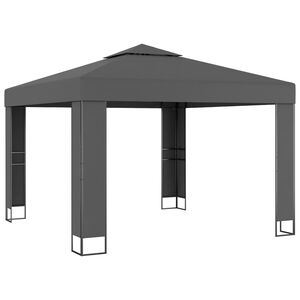 vidaXL Canopy Anthracite 100% Polyester with PA coating 10x10 ft Durable