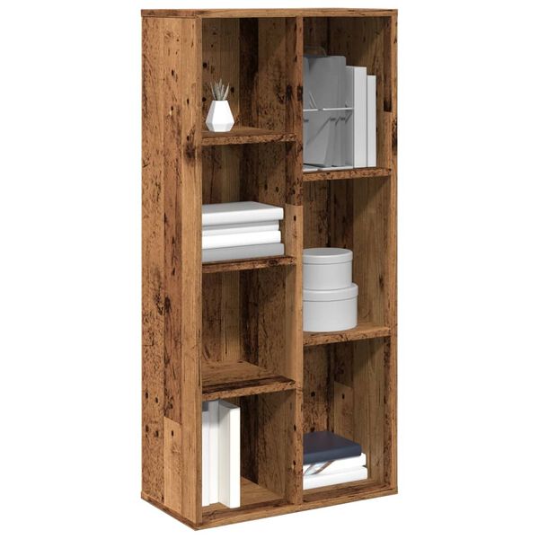 vidaXL Book Cabinet Old Wood Engineered Wood Medium Book Cabinet