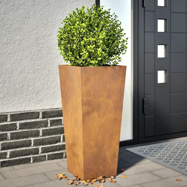 vidaXL Garden Planter Set of 2 Brown Weathering Steel Heavy Duty