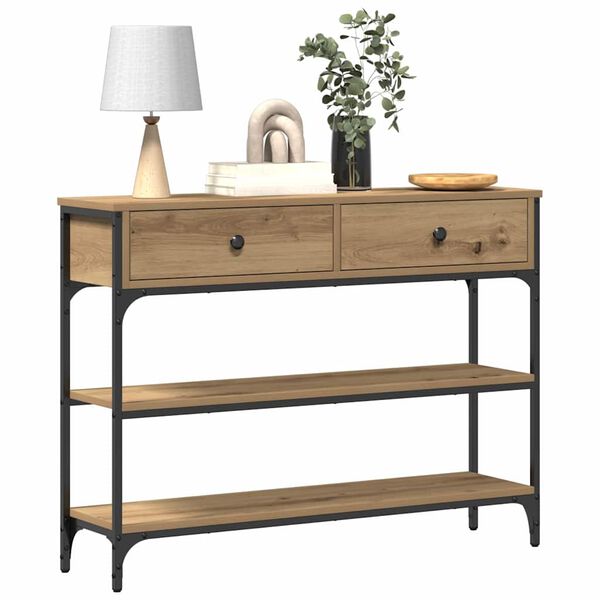 vidaXL Console Table Artisan Oak 72.5 x 25 x 75 cm Engineered Wood