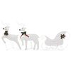 vidaXL Reindeer And Sleigh Christmas Decoration Set of 2 White
