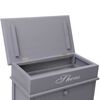 vidaXL Shoe Cabinet Gray Paulownia wood + MDF 19.7 x 11.0 x 38.6 in