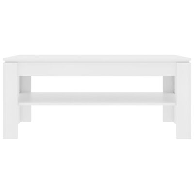 vidaXL Coffee Table White 43.3"x23.6"x18.5" Engineered Wood