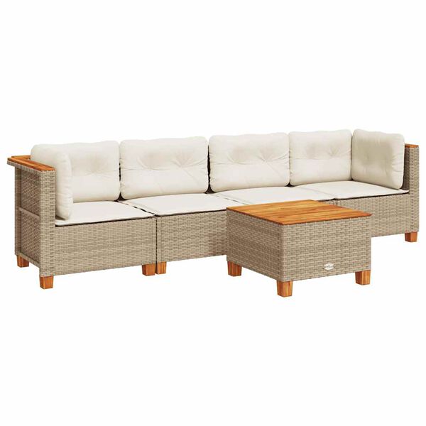 vidaXL Garden Sofa Set Beige