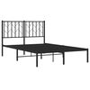 vidaXL Bed Frame Black Powder-coated Steel Full Bed Frame Rectangular