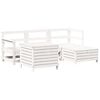 vidaXL Garden Sofa Set White Solid pine wood, Plywood Modular