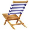 vidaXL Garden Chair Set of 2 Blue and white