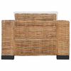 vidaXL Armchair Brown Natural rattan Standard Adjustable Armrests
