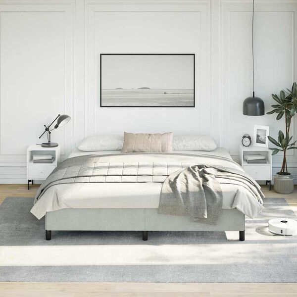 vidaXL Bed Frame Light Gray