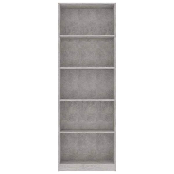 vidaXL Book Cabinet Concrete Grey Engineered Wood Tall Book Cabinet