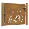 vidaXL Garden Gate 41.3x41.3" Corten Steel Grass Design