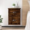 vidaXL Wall-mounted Bedside Cabinet Set of 2 Smoked Oak Engineered wood