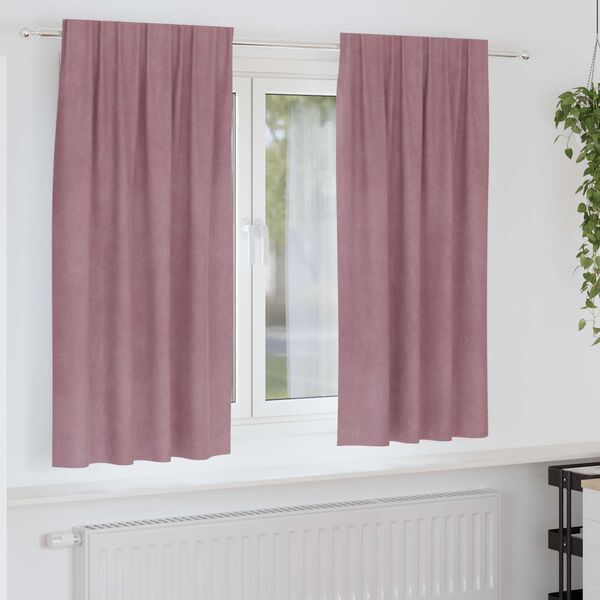 vidaXL Blackout Curtains 2 pcs Dark Pink 55.12 x 68.90 in Velvet