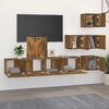 vidaXL Wall-mounted TV Cabinet Smoked Oak Engineered Wood Loads of Sizes