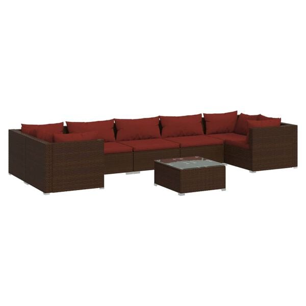 vidaXL Garden Lounge Set Brown