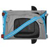 vidaXL Pet Bike Trailer Blue and Grey Oxford Fabric, Iron, PVC