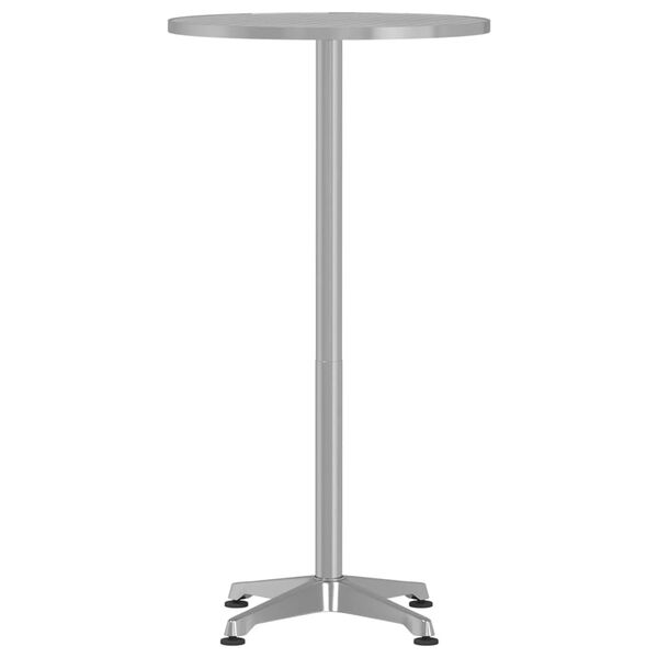 vidaXL Outdoor Bar Table Silver Aluminum, Stainless Steel Small