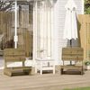 vidaXL Garden Chair Set of 2 Pine Treated Pine Wood 23.6x25.2x27.8 in