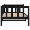 vidaXL Day Bed Black Solid pine wood 35.4 x 78.7 in