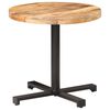 vidaXL Bistro Table Brown, Black Rough Mango Wood, Iron Medium Durable