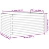 vidaXL Garden Planter Natural wood Pressure-treated pine wood Large