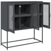 vidaXL Sideboard Anthracite Cold-rolled Steel 39.6x15.4x42.1 in