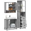 vidaXL Bathroom Furniture Set Grey Sonoma Engineered wood, metal Tall