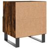 vidaXL Bedside Cabinet Smoked Oak Engineered wood, Iron Medium