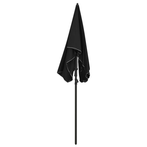 vidaXL Garden Parasol Black Polyester 78.7 x 51.2 in Collapsible