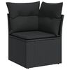 vidaXL Garden Sofa Set Black PE rattan Modular UV-resistant materials
