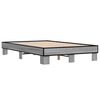 vidaXL Bed Frame Gray Sonoma Engineered wood and metal Full Durable