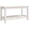 vidaXL Garden Bench White Solid pine wood Medium Garden Bench