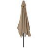 vidaXL Garden Parasol Taupe Polyester fabric Large Tiltable